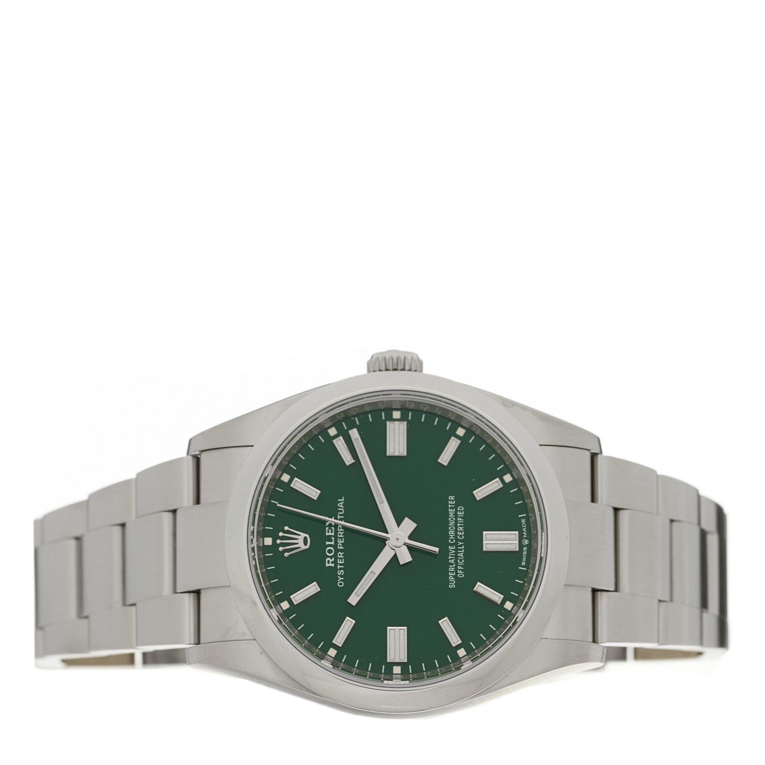 Stainless Steel 36mm Oyster Perpetual Watch Green