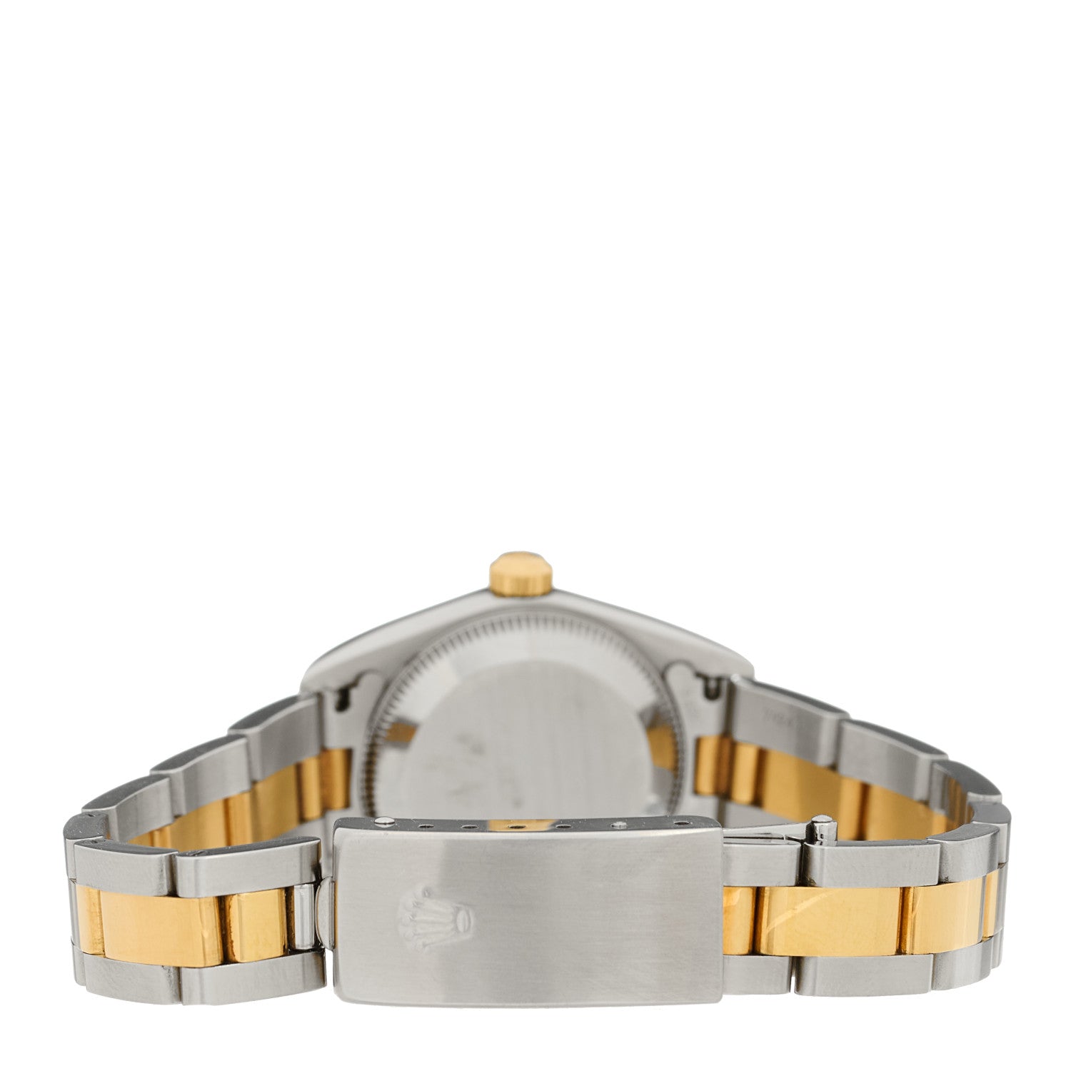 Stainless Steel 18K Yellow Gold 24mm Oyster Perpetual Watch Grey