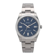 Stainless Steel 41mm Oyster Perpetual Watch Bright Blue