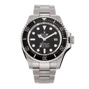Stainless Steel 44mm Oyster Perpetual Date Sea-Dweller Deepsea Watch Intense Black