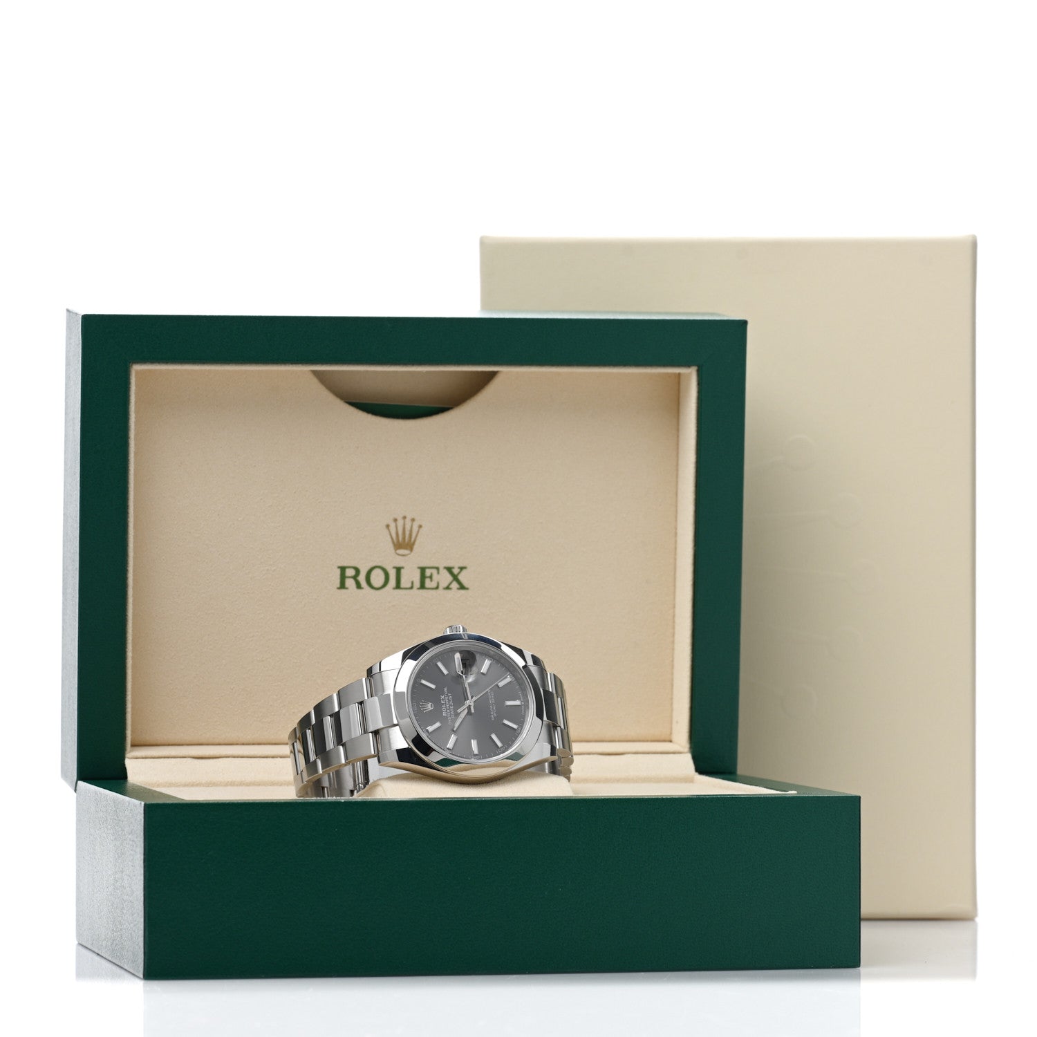 Stainless Steel 41mm Oyster Perpetual Datejust Watch Slate