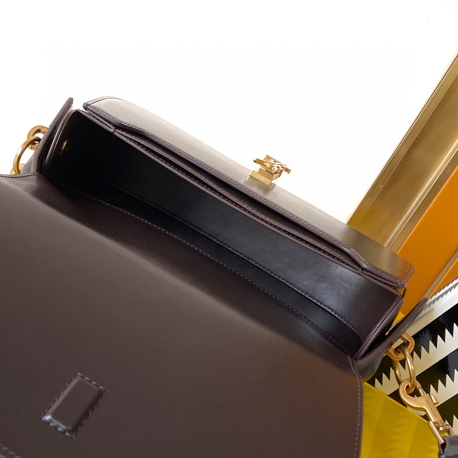 YSL voltaire in box leather