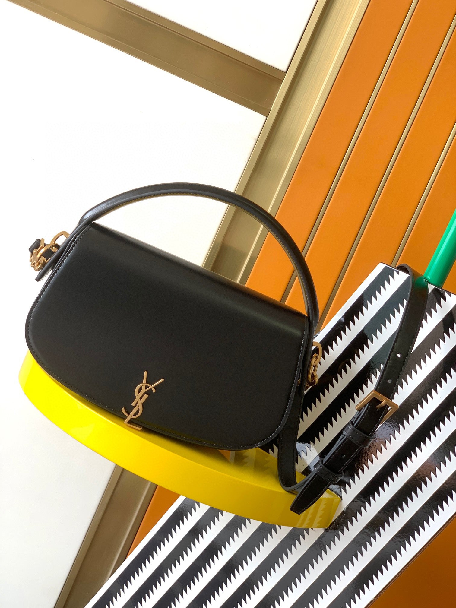 YSL voltaire in box leather