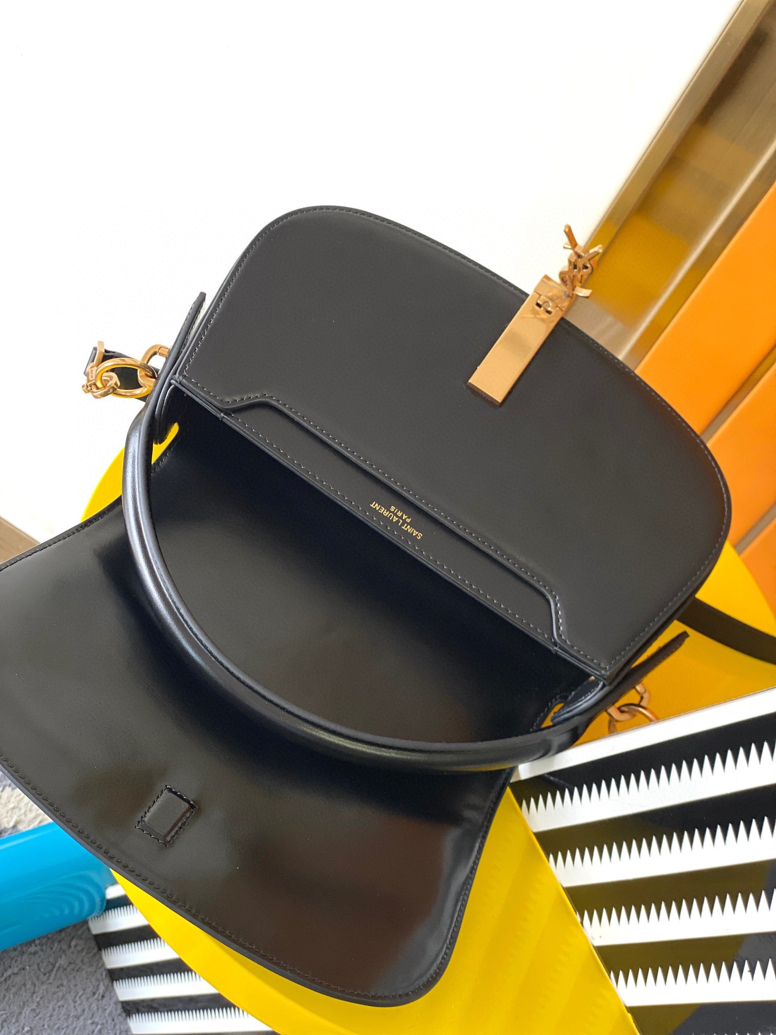 YSL voltaire in box leather