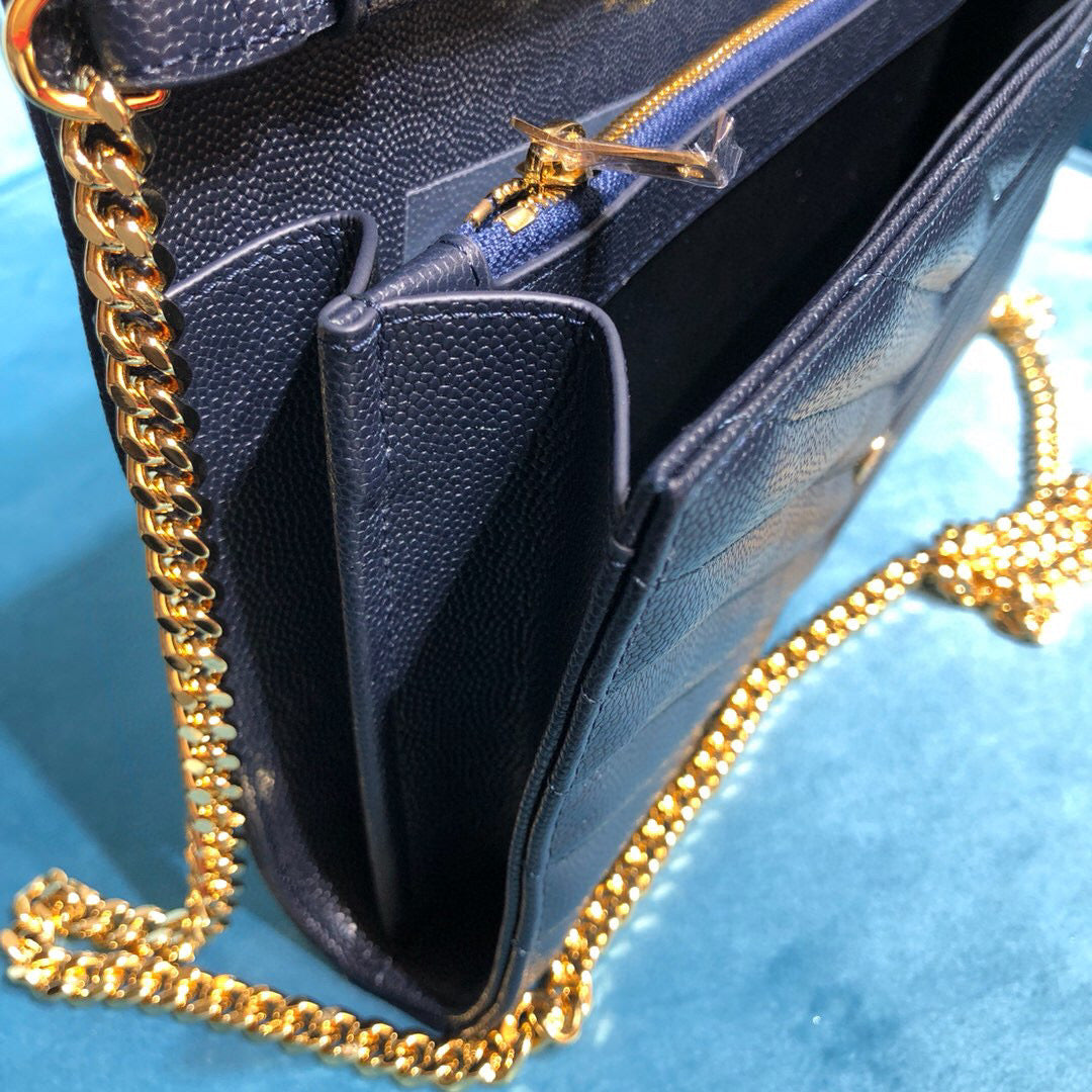 YSL CASSANDRE MATELASSÉ CHAIN WALLET