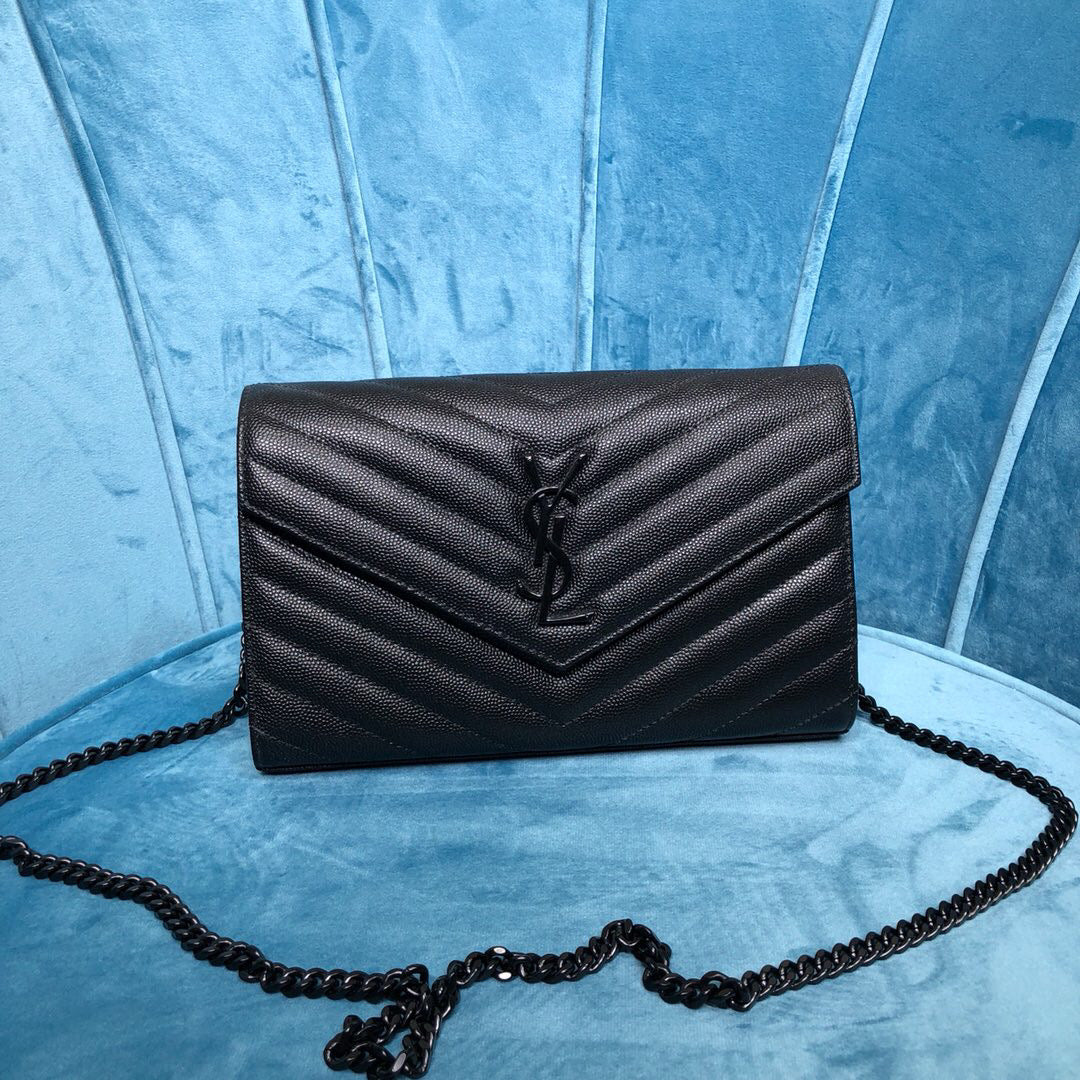 YSL CASSANDRE MATELASSÉ CHAIN WALLET