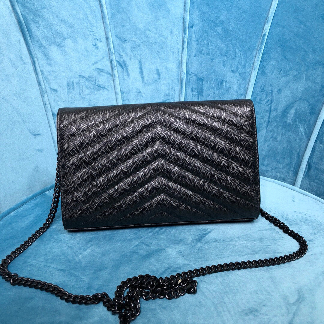 YSL CASSANDRE MATELASSÉ CHAIN WALLET