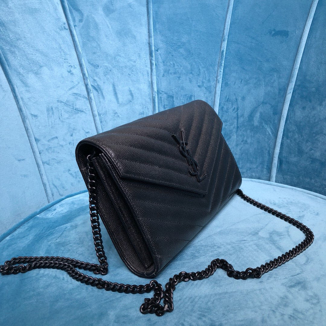 YSL CASSANDRE MATELASSÉ CHAIN WALLET