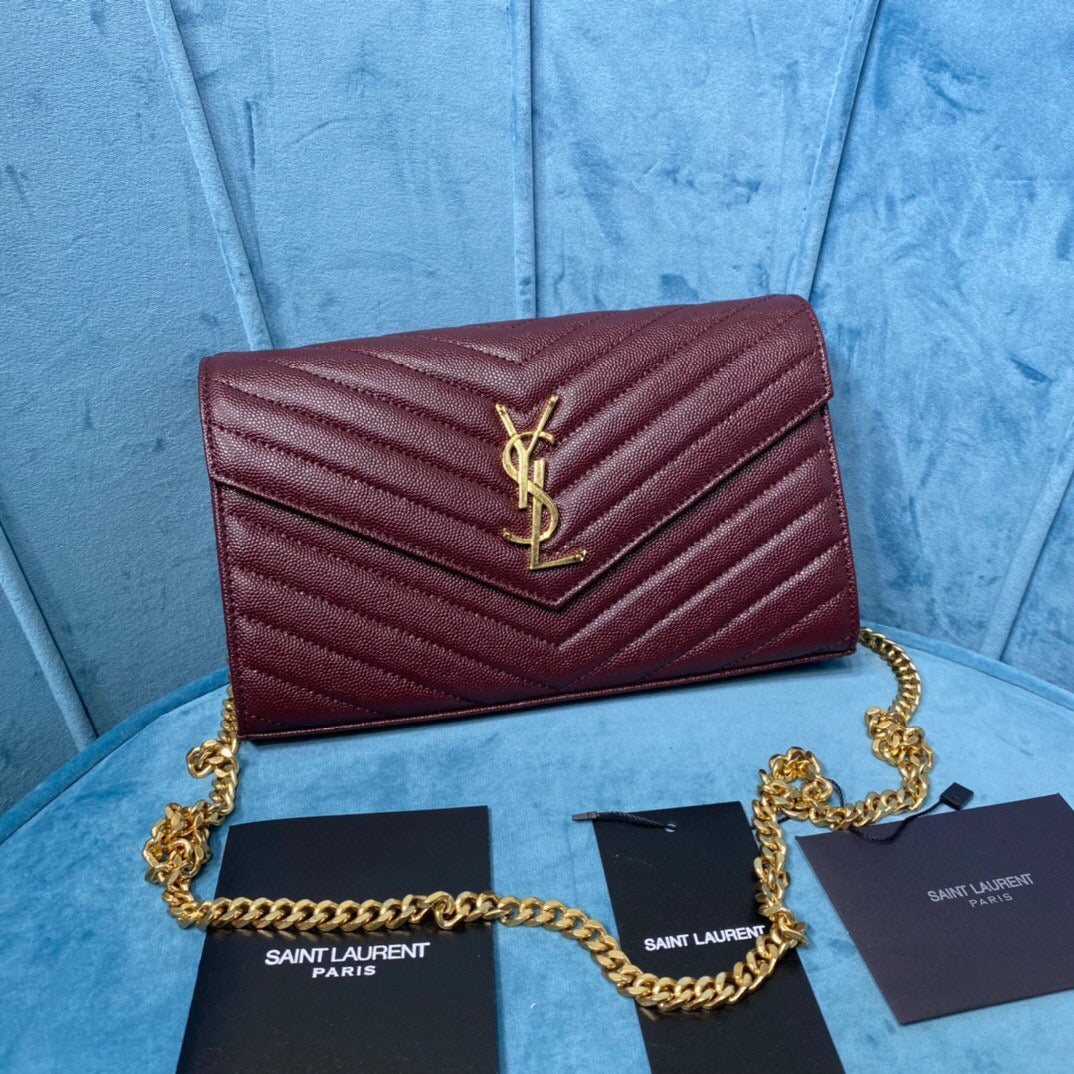 YSL CASSANDRE MATELASSÉ CHAIN WALLET
