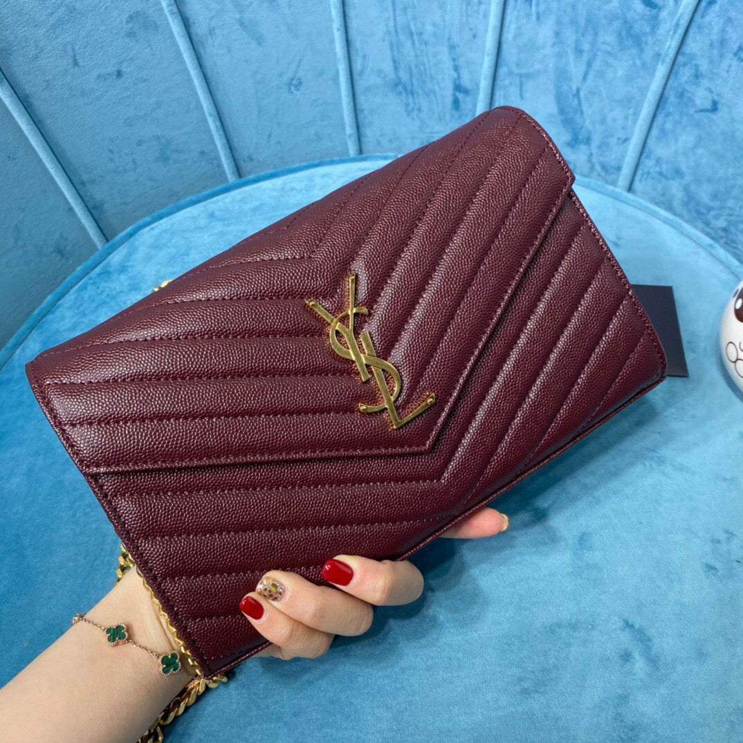 YSL CASSANDRE MATELASSÉ CHAIN WALLET