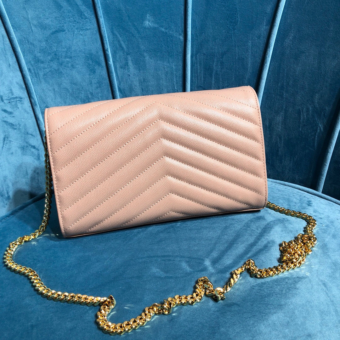 YSL CASSANDRE MATELASSÉ CHAIN WALLET