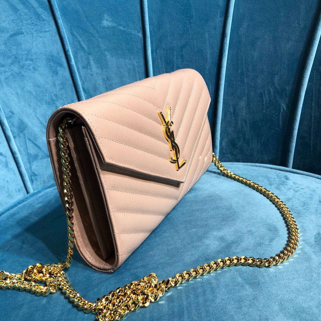 YSL CASSANDRE MATELASSÉ CHAIN WALLET