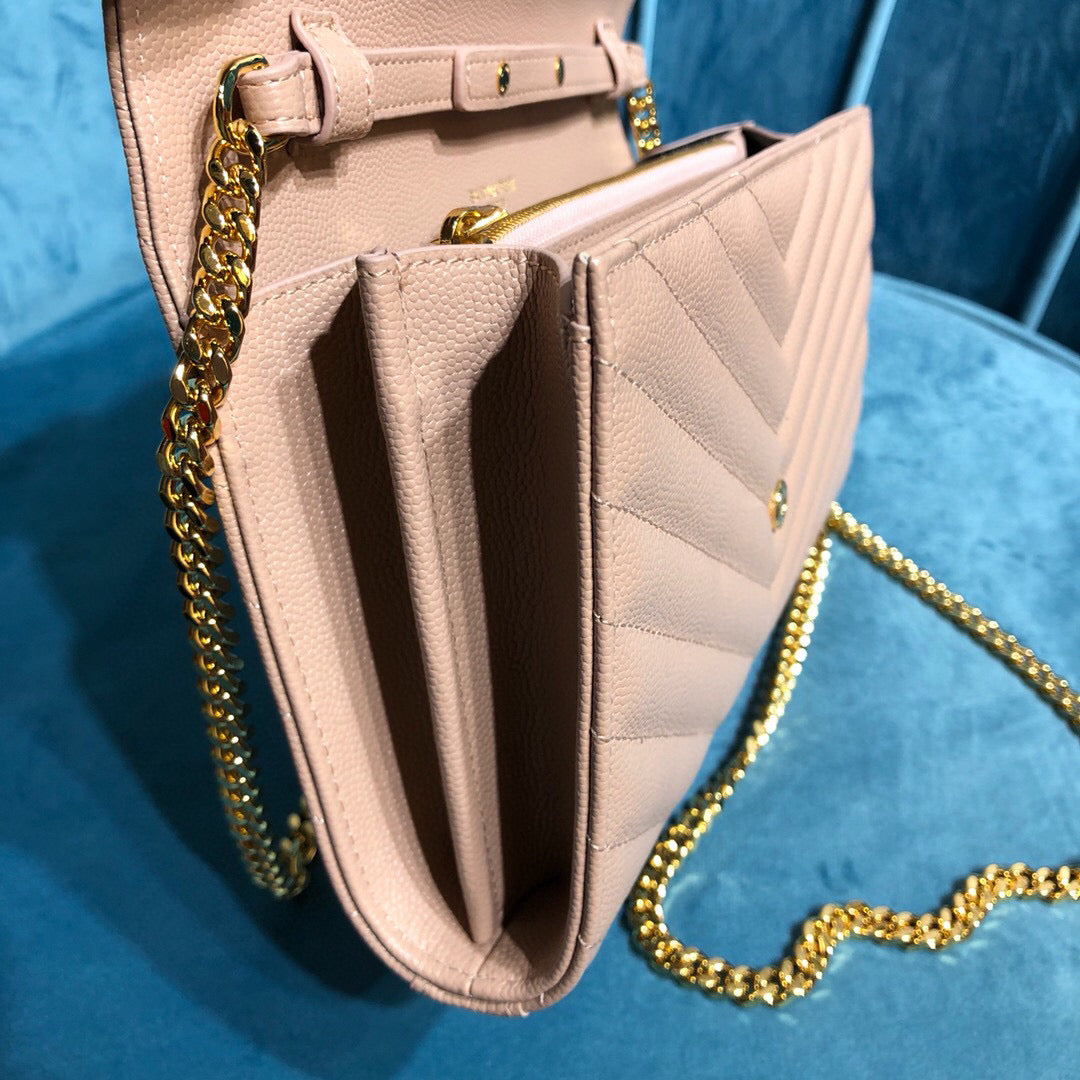 YSL CASSANDRE MATELASSÉ CHAIN WALLET