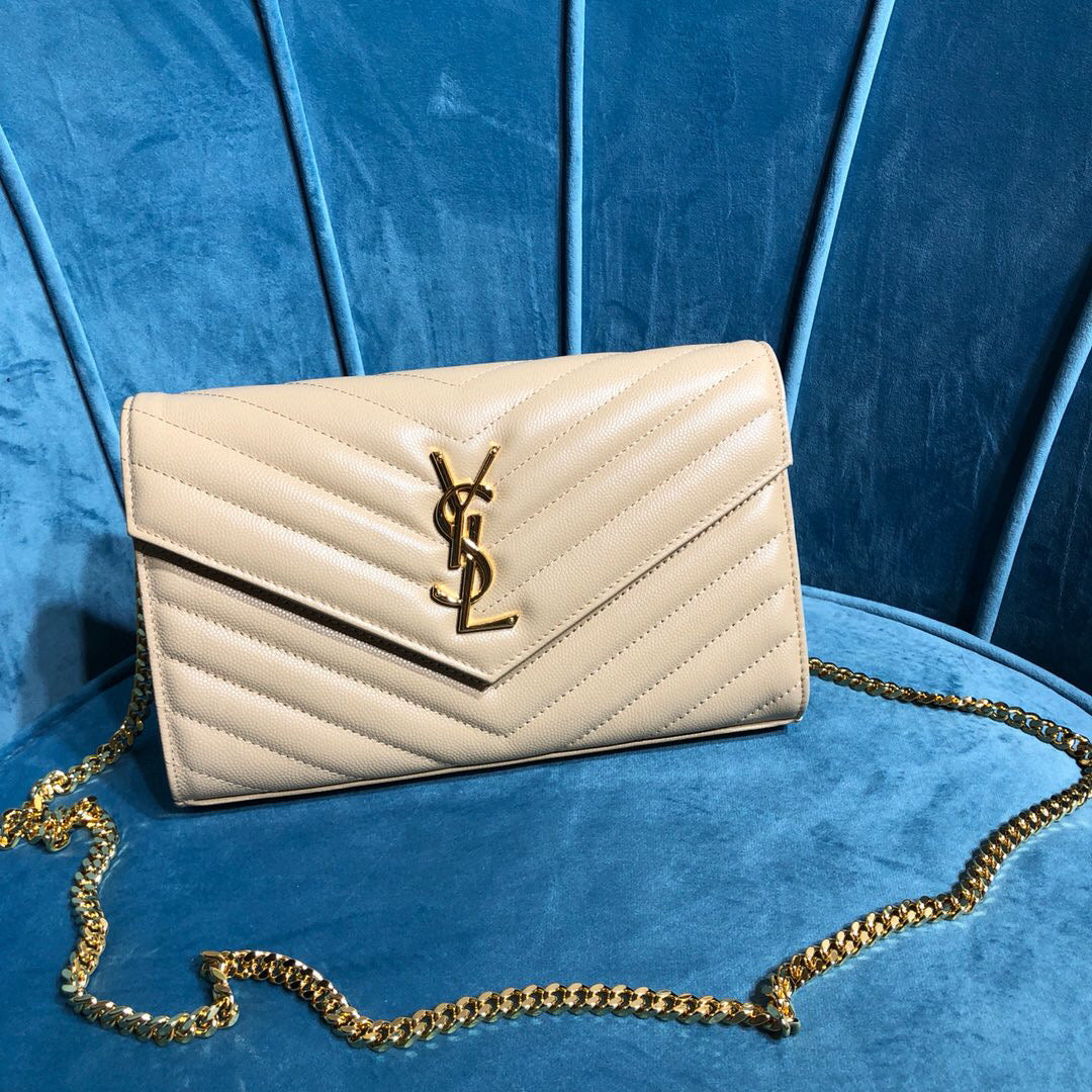 YSL CASSANDRE MATELASSÉ CHAIN WALLET