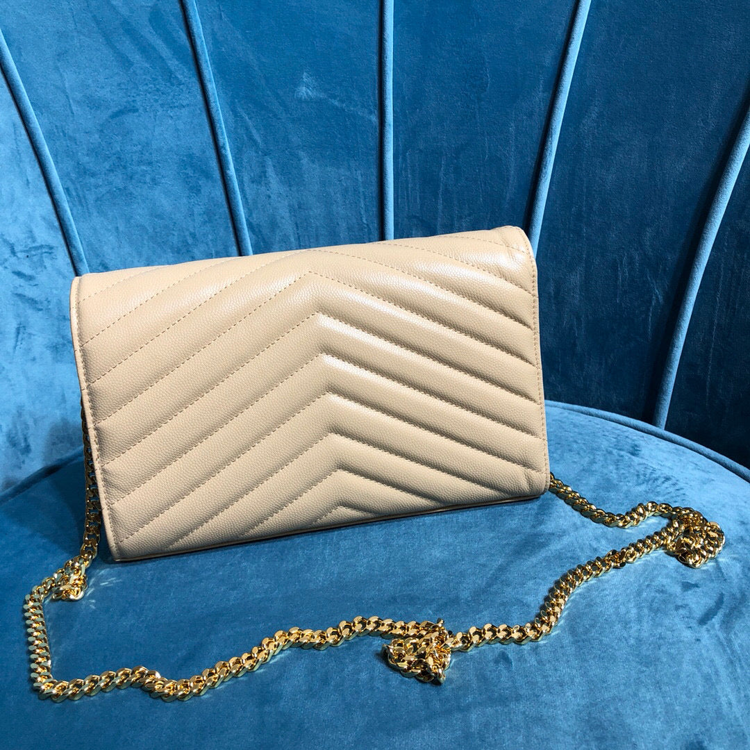 YSL CASSANDRE MATELASSÉ CHAIN WALLET