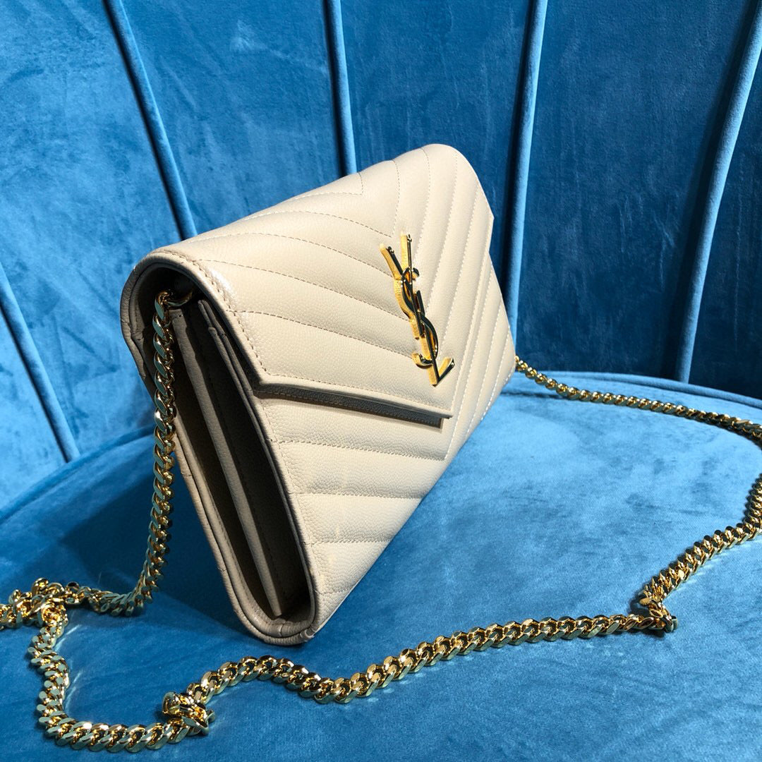 YSL CASSANDRE MATELASSÉ CHAIN WALLET