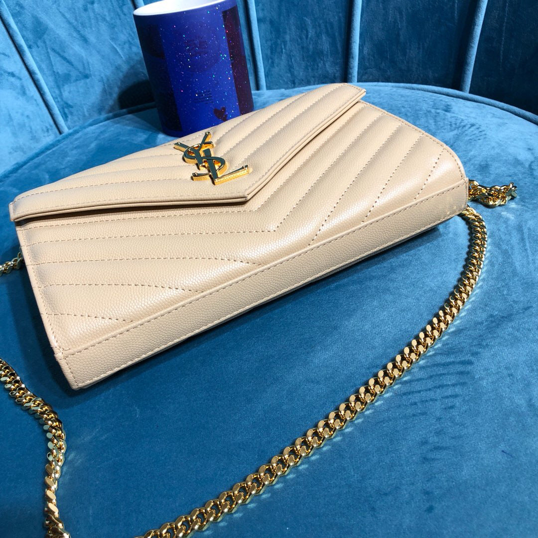 YSL CASSANDRE MATELASSÉ CHAIN WALLET