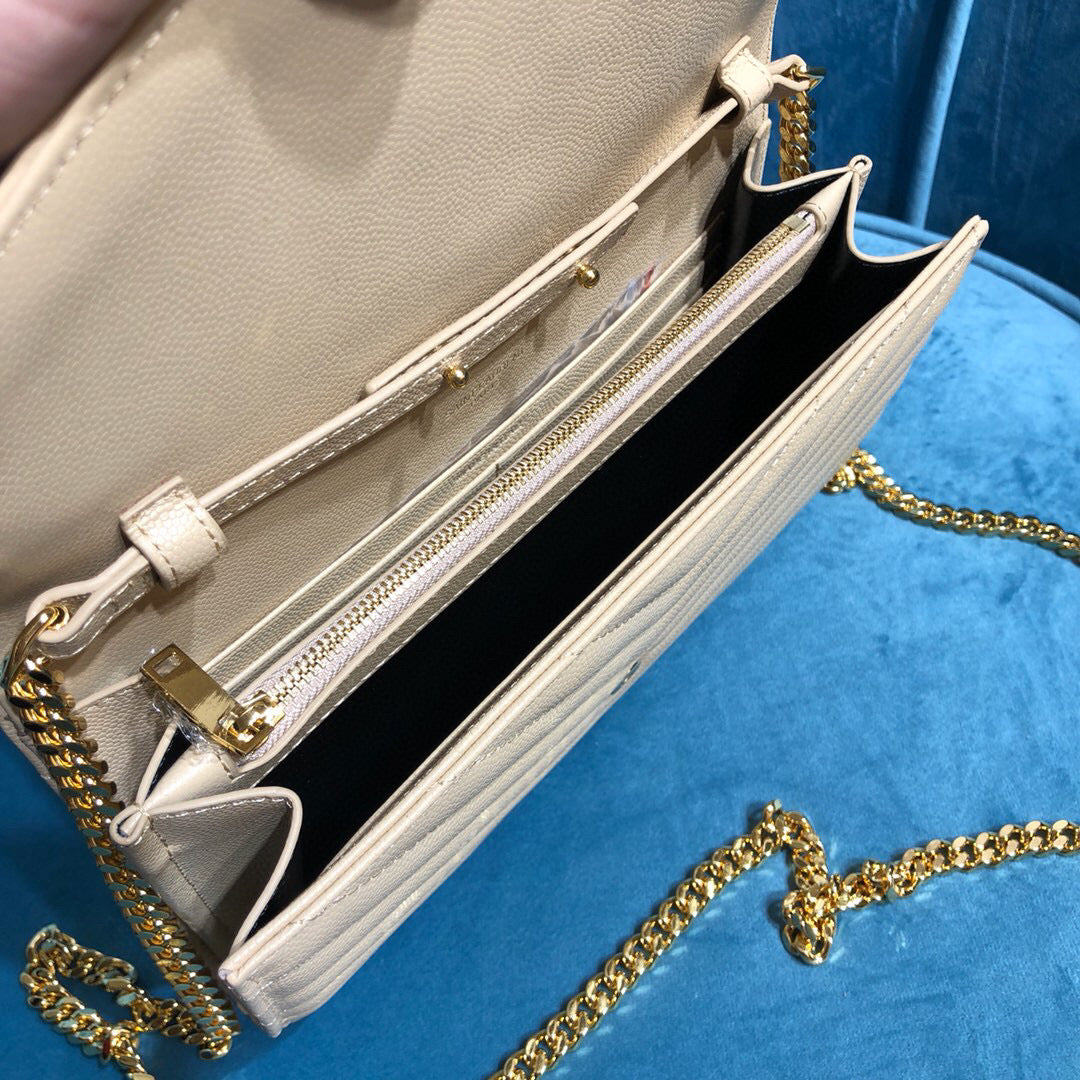 YSL CASSANDRE MATELASSÉ CHAIN WALLET