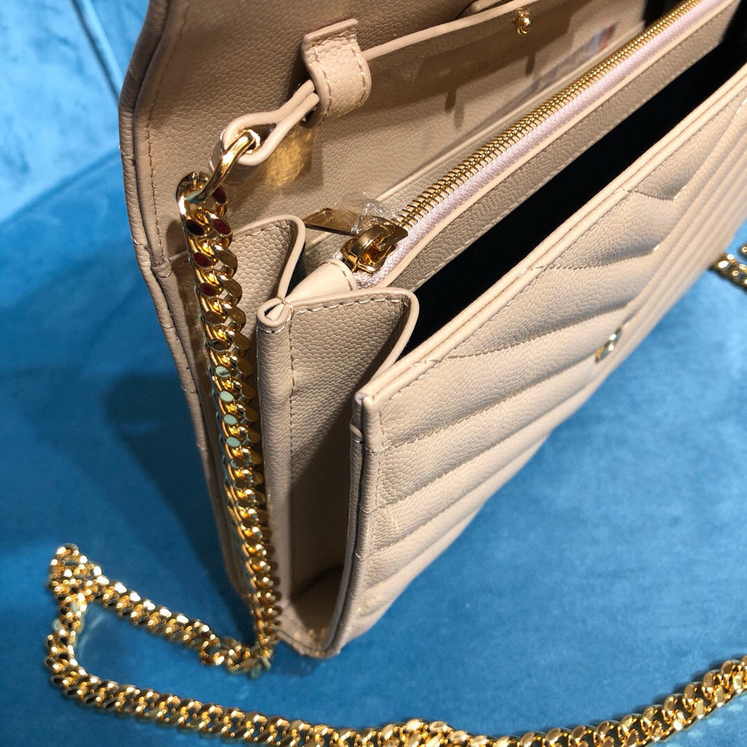 YSL CASSANDRE MATELASSÉ CHAIN WALLET