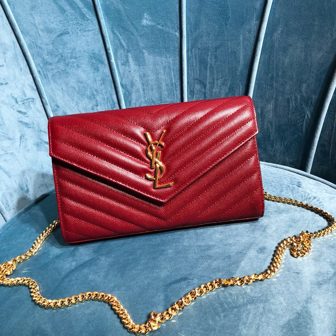 YSL CASSANDRE MATELASSÉ CHAIN WALLET