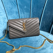 YSL CASSANDRE MATELASSÉ CHAIN WALLET