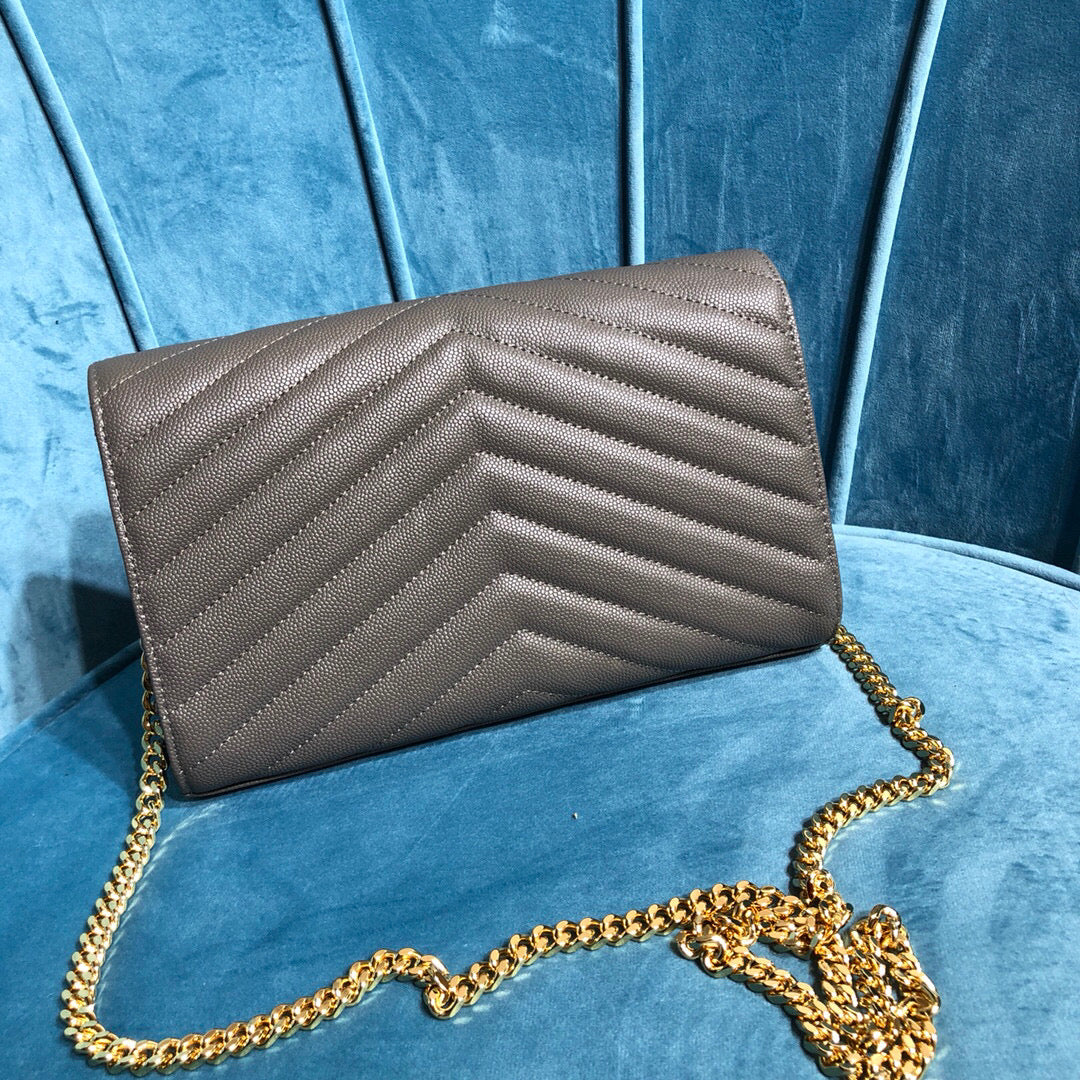 YSL CASSANDRE MATELASSÉ CHAIN WALLET