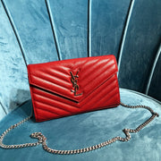 YSL CASSANDRE MATELASSÉ CHAIN WALLET