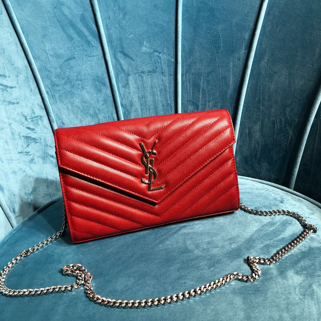 YSL CASSANDRE MATELASSÉ CHAIN WALLET