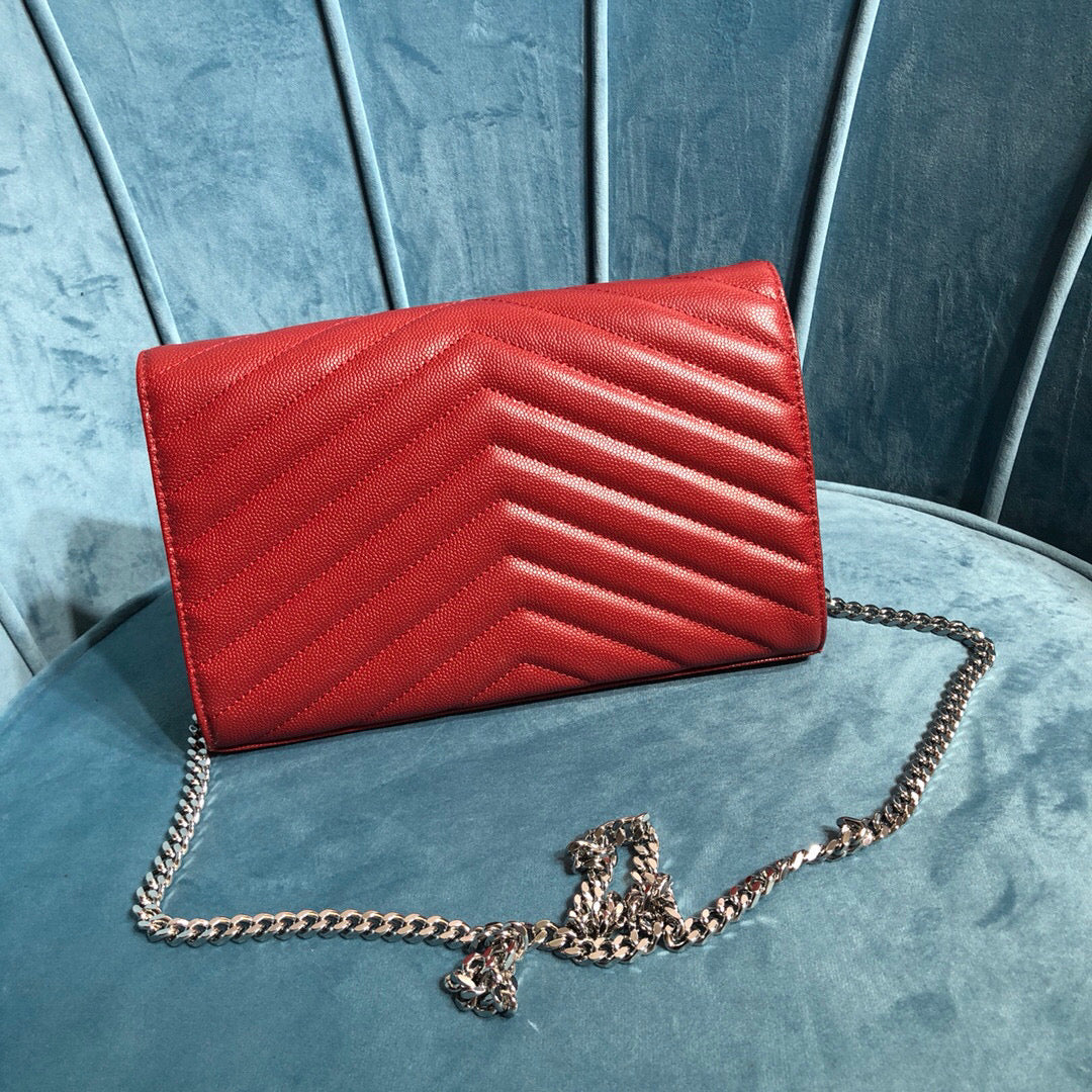 YSL CASSANDRE MATELASSÉ CHAIN WALLET