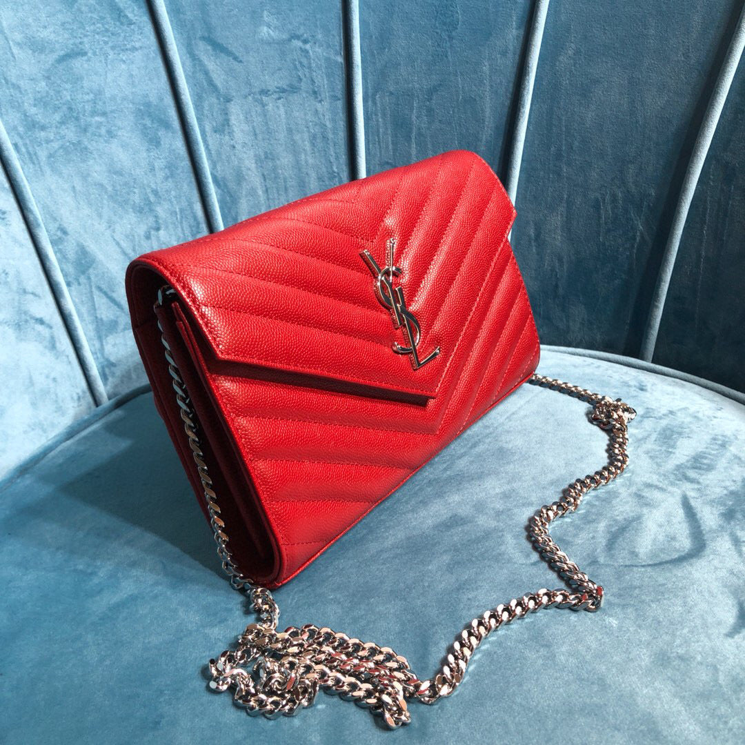 YSL CASSANDRE MATELASSÉ CHAIN WALLET