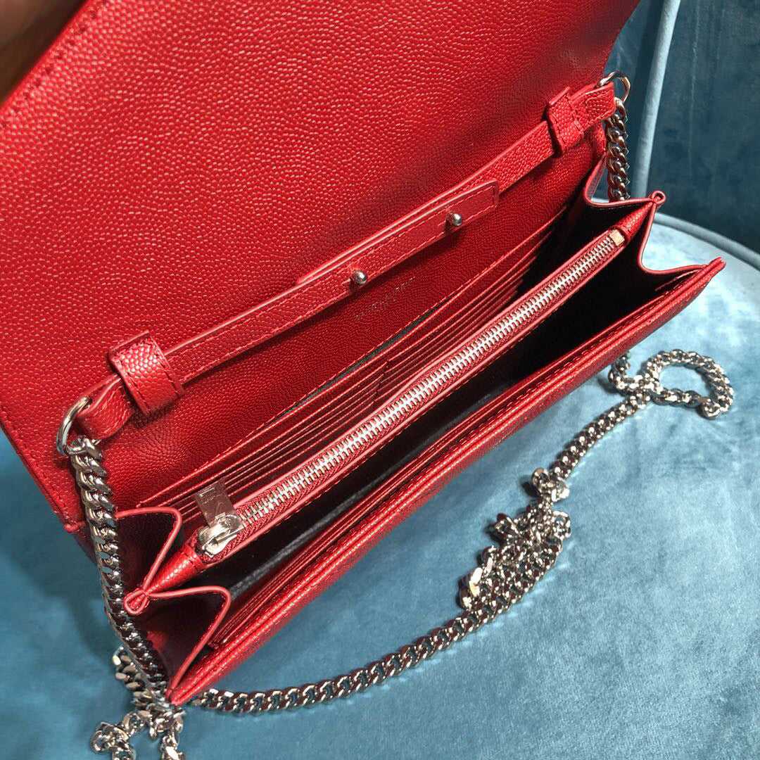 YSL CASSANDRE MATELASSÉ CHAIN WALLET