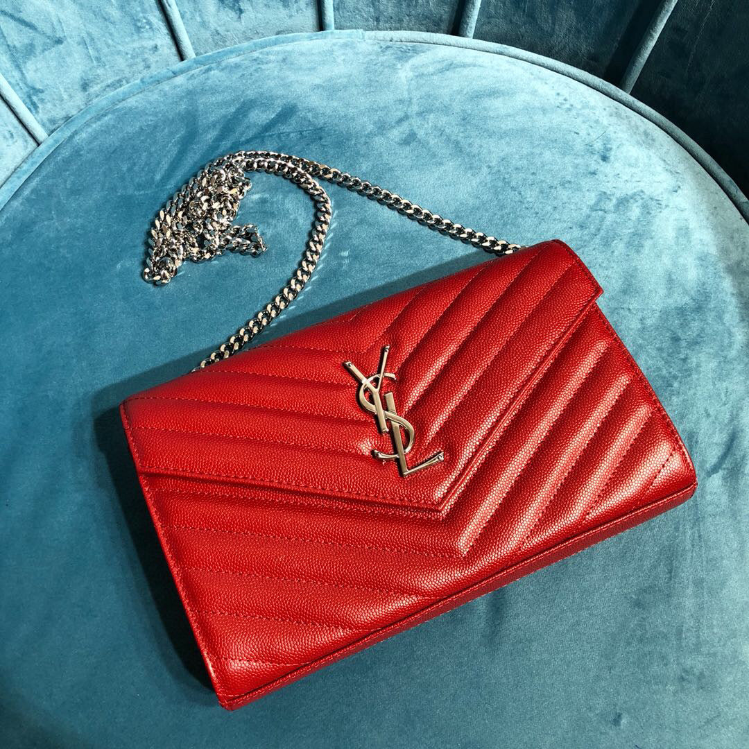 YSL CASSANDRE MATELASSÉ CHAIN WALLET