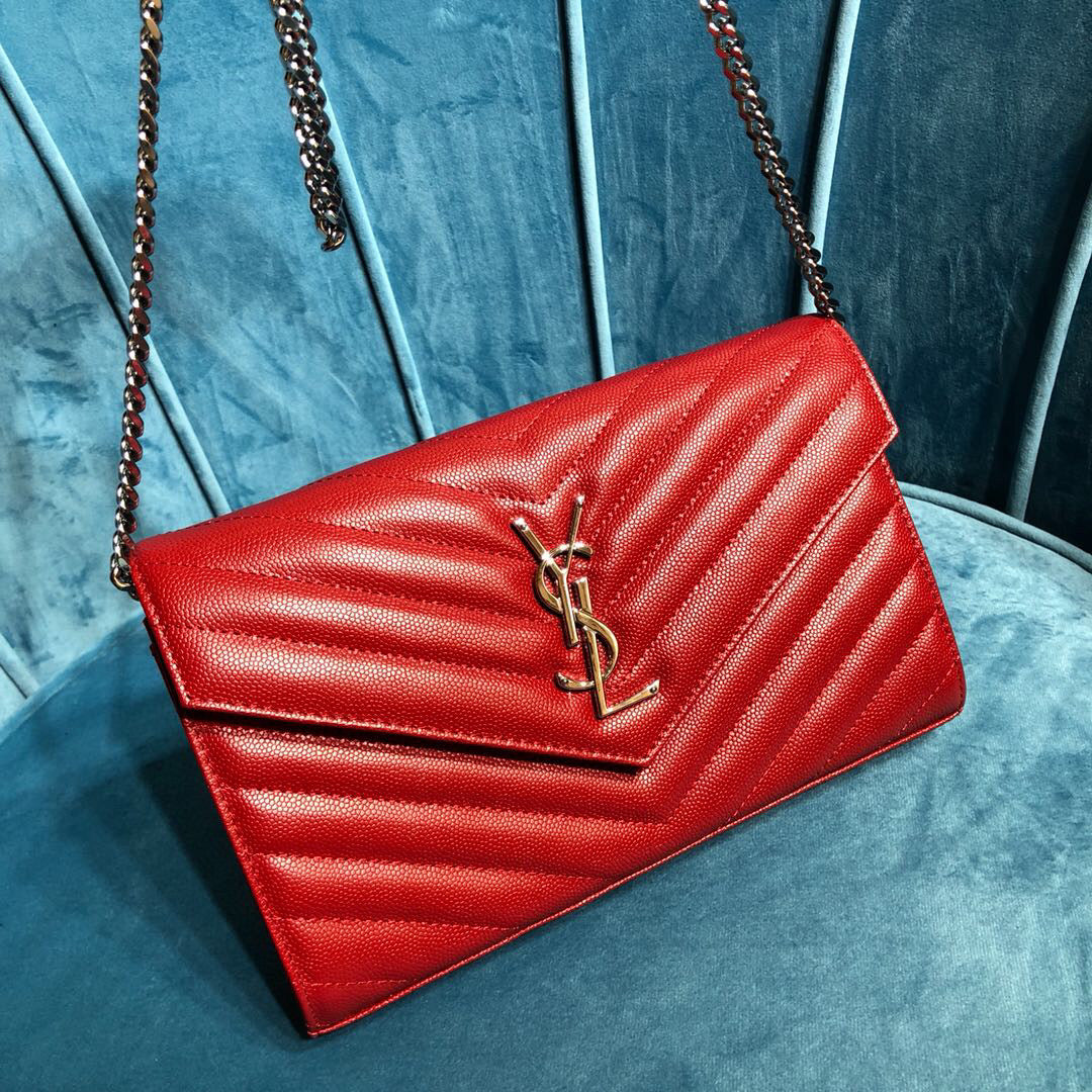 YSL CASSANDRE MATELASSÉ CHAIN WALLET