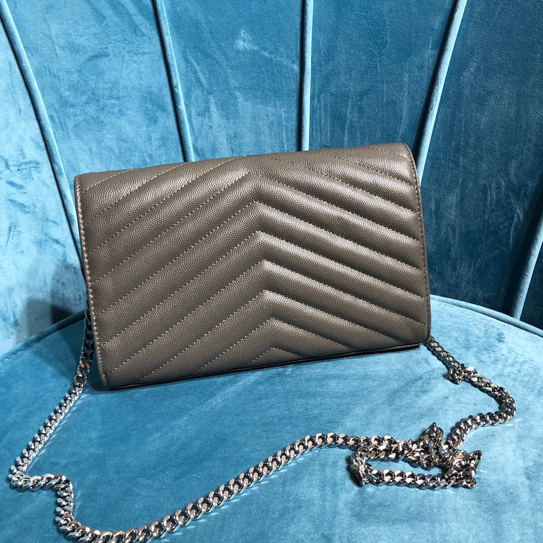 YSL CASSANDRE MATELASSÉ CHAIN WALLET