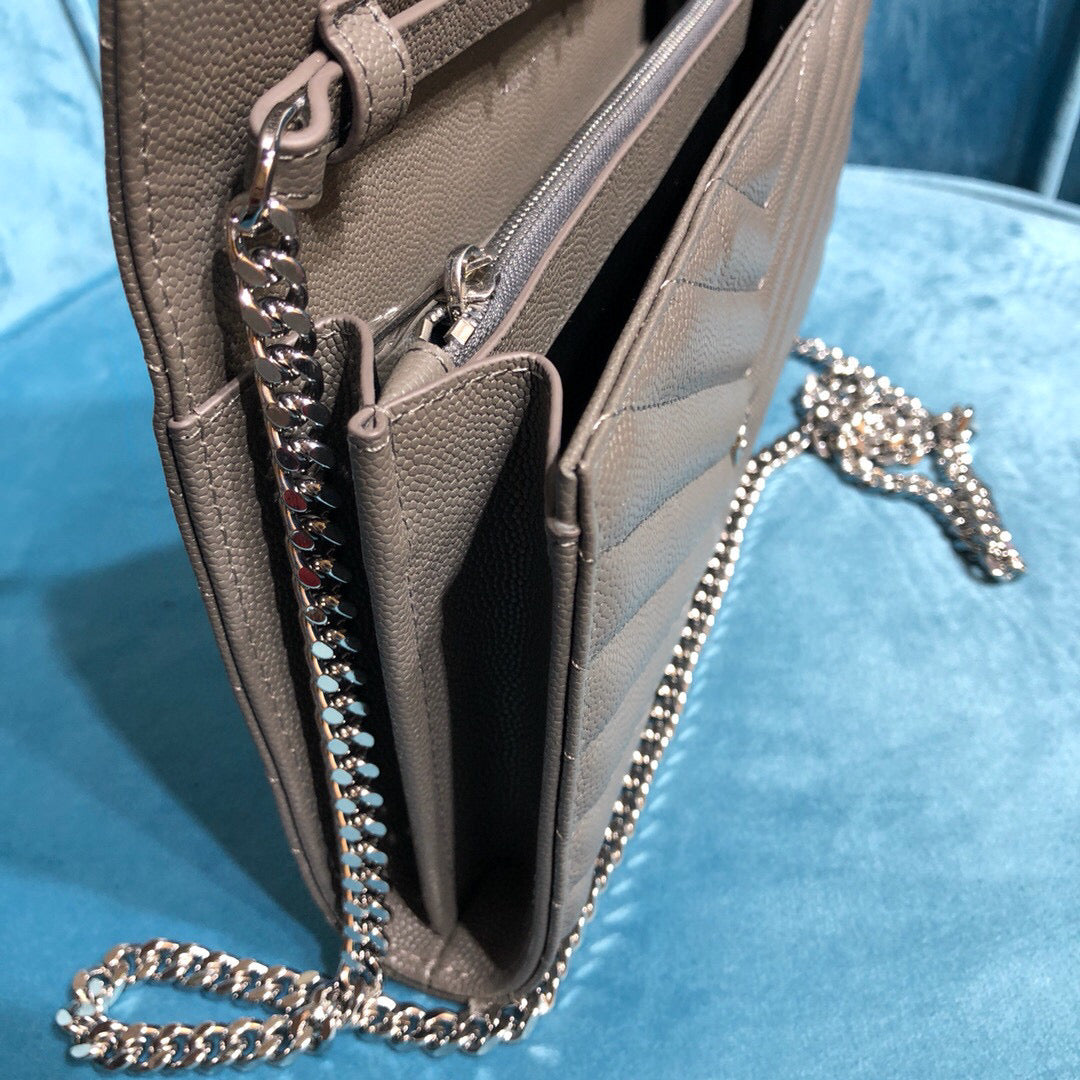 YSL CASSANDRE MATELASSÉ CHAIN WALLET