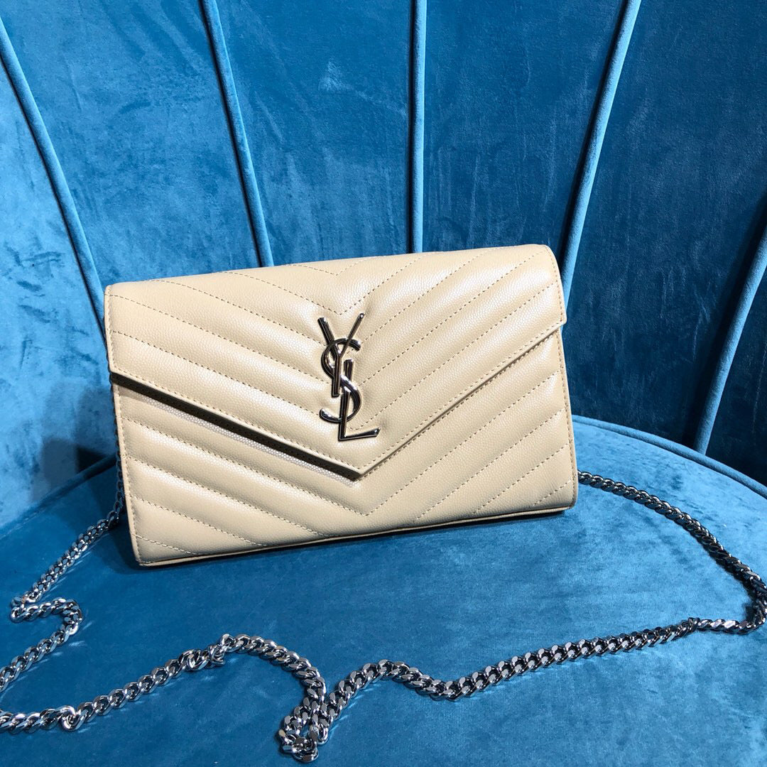 YSL CASSANDRE MATELASSÉ CHAIN WALLET