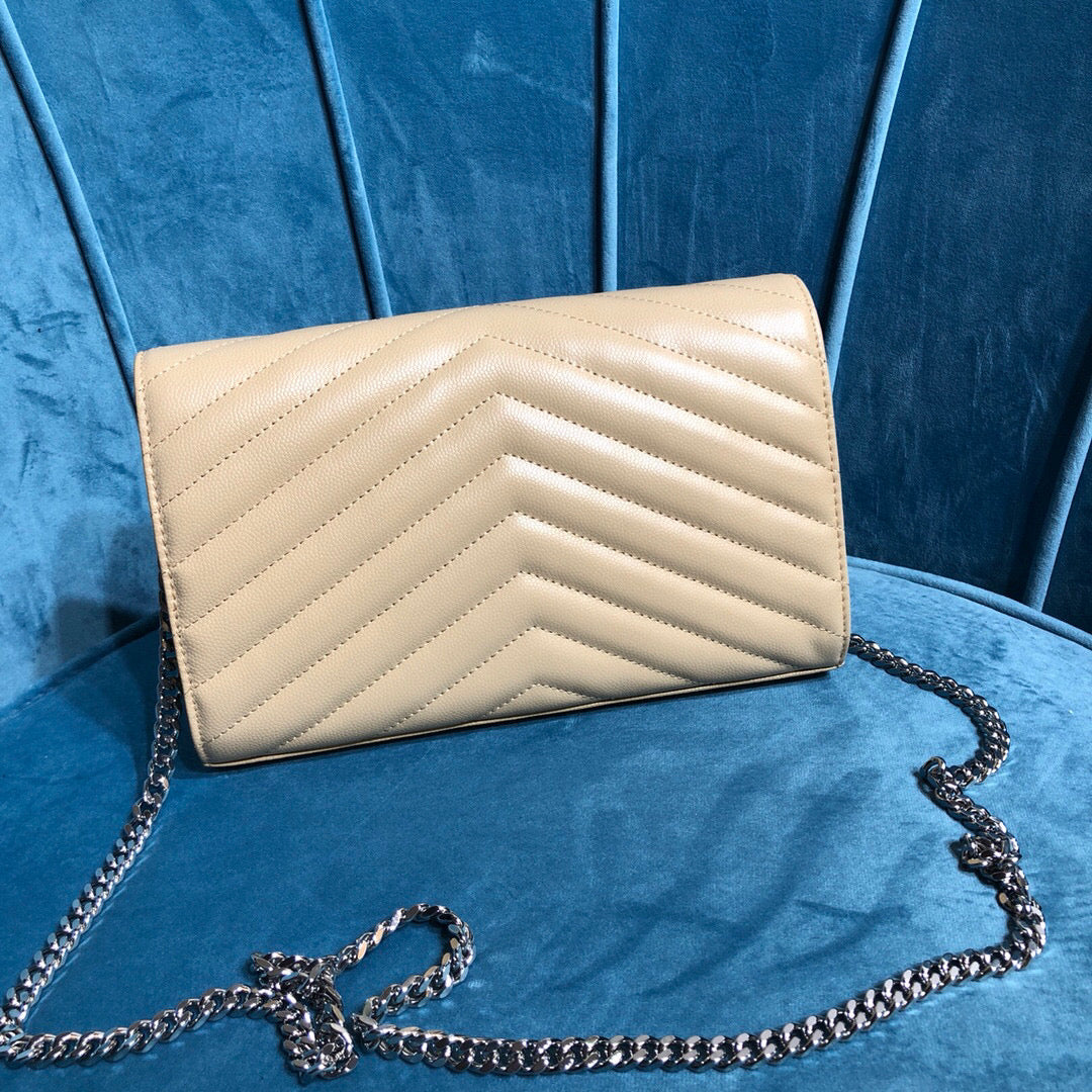 YSL CASSANDRE MATELASSÉ CHAIN WALLET