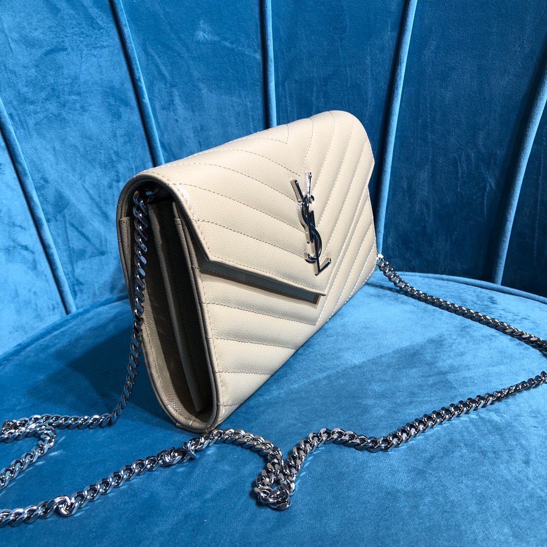 YSL CASSANDRE MATELASSÉ CHAIN WALLET