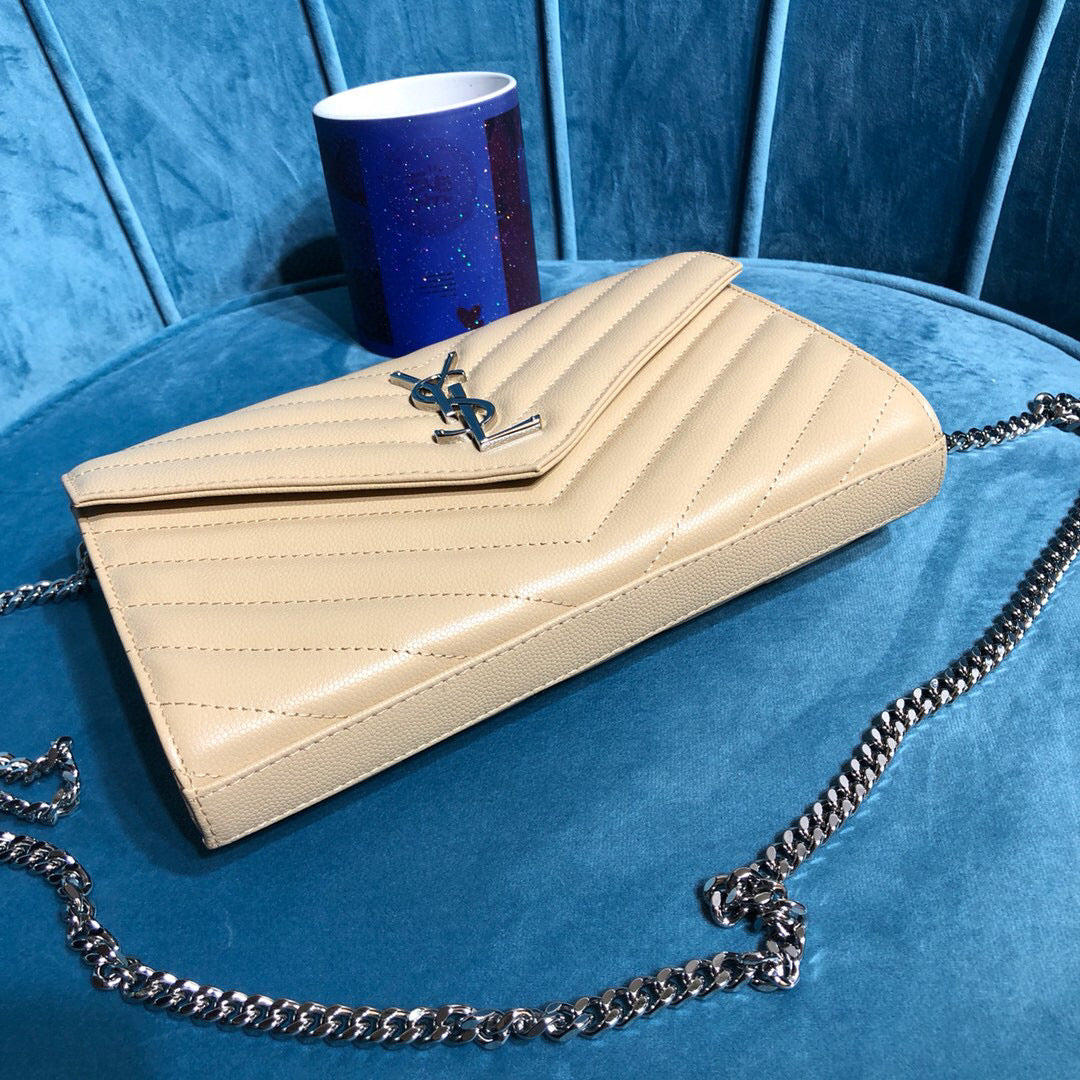 YSL CASSANDRE MATELASSÉ CHAIN WALLET