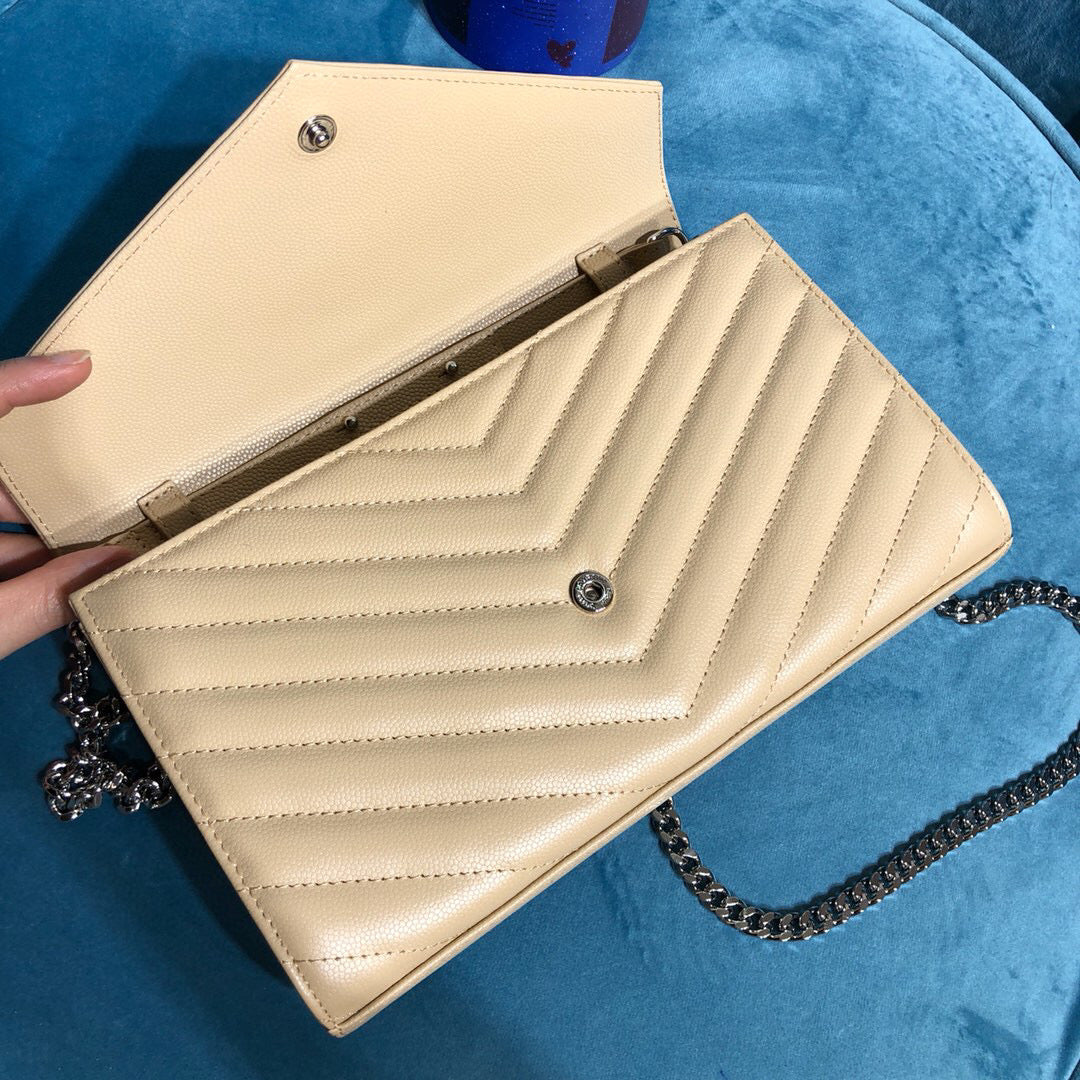 YSL CASSANDRE MATELASSÉ CHAIN WALLET