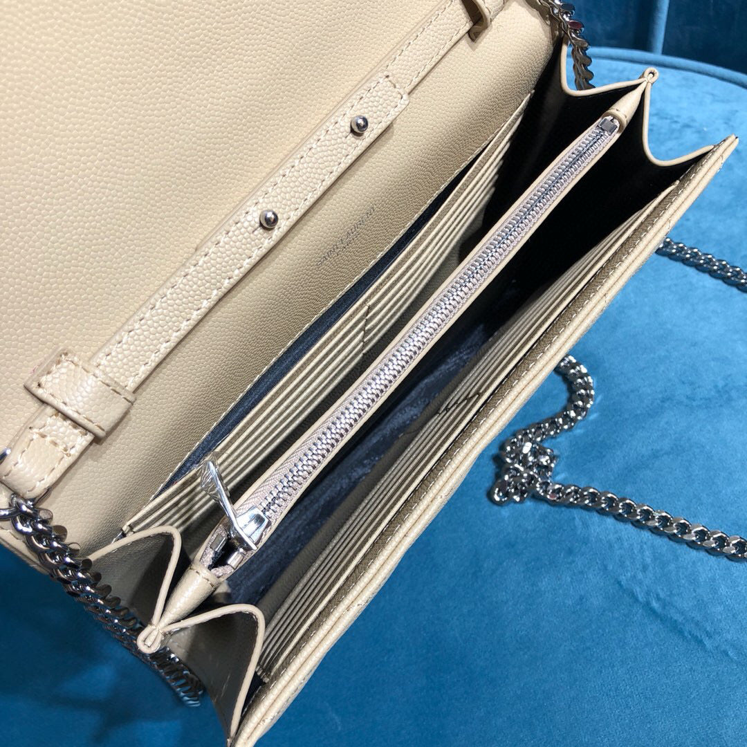 YSL CASSANDRE MATELASSÉ CHAIN WALLET
