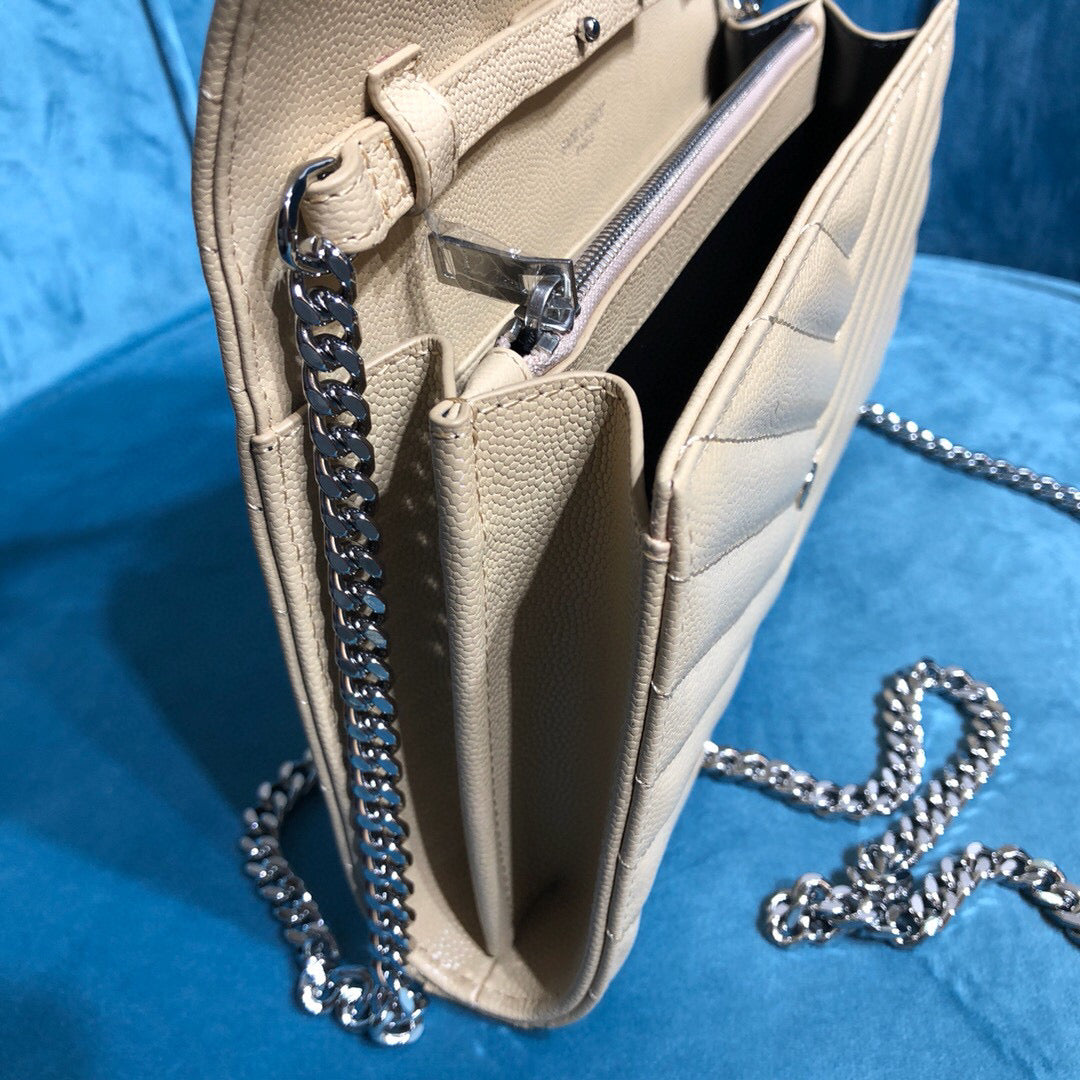 YSL CASSANDRE MATELASSÉ CHAIN WALLET