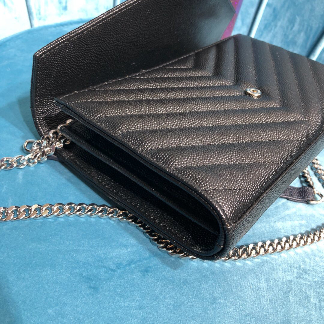 YSL CASSANDRE MATELASSÉ CHAIN WALLET