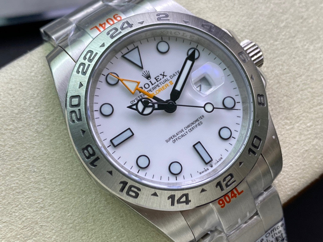 EXPLORER II 42MM STAINLESS STEEL WHITE DIAL