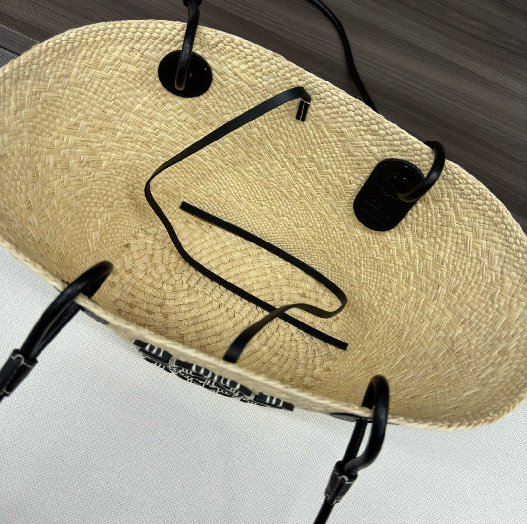 Loew Puzzle Fold Tote Iblack Shiny Calfskin