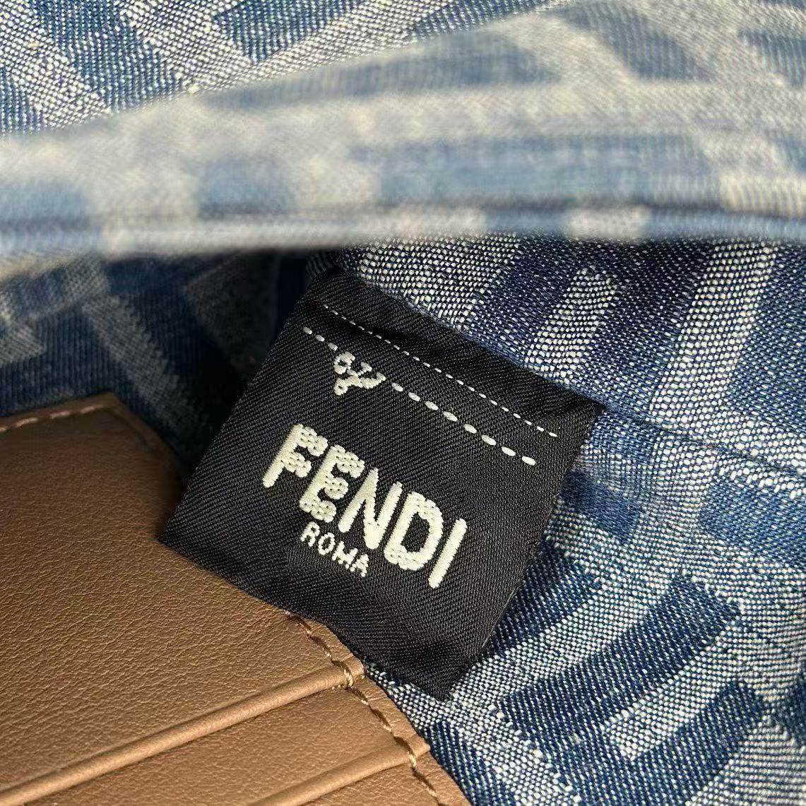 BAGUETTE MINI 19 BAG IN CERULEAN BLUE MONOGRAM DENIM WITH GOLD HARDWARE