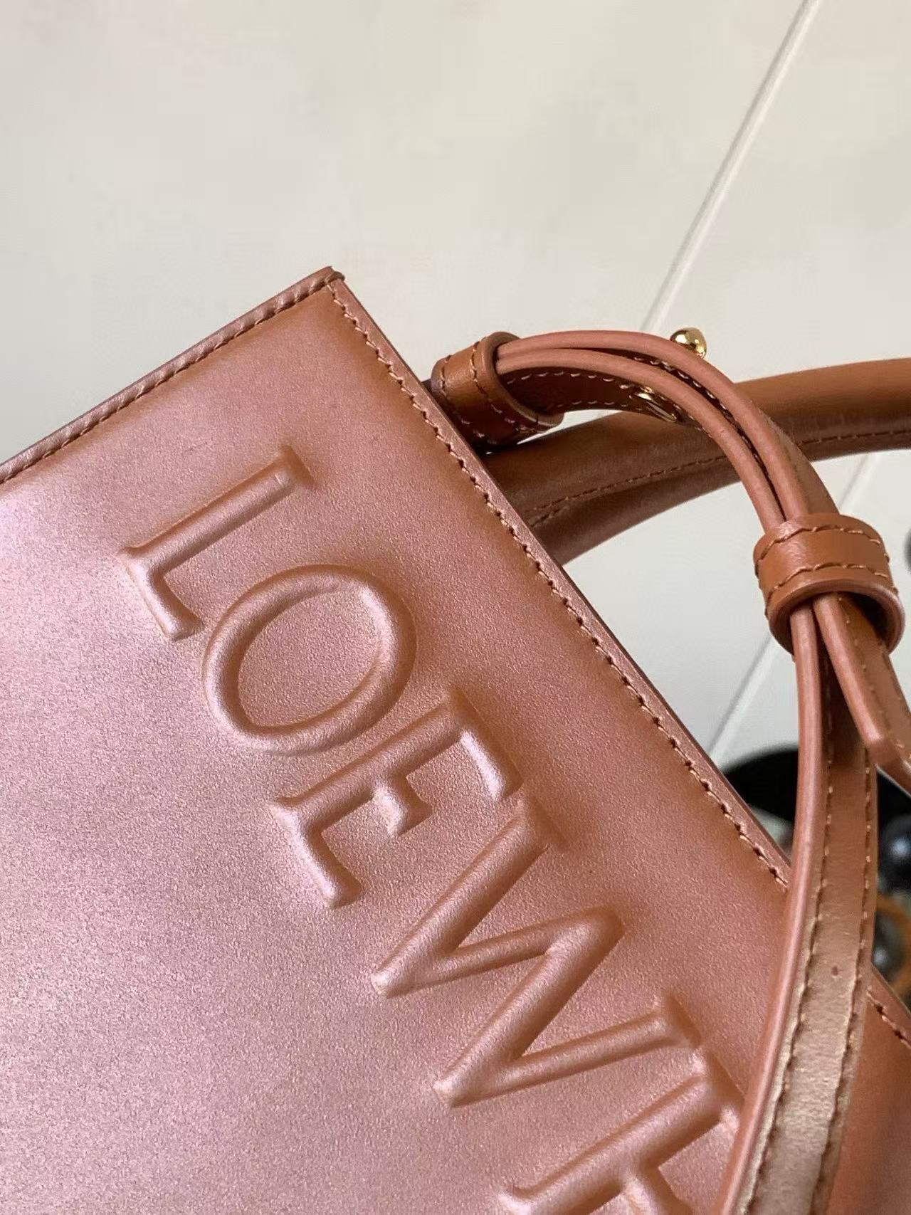 Loew Puzzle Fold Tote Iblack Shiny Calfskin