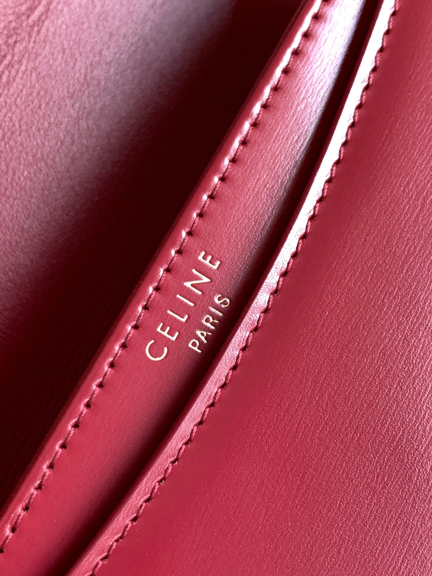 teen besace triomphe 18.5 dark red calfskin