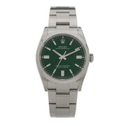 Stainless Steel 36mm Oyster Perpetual Watch Green