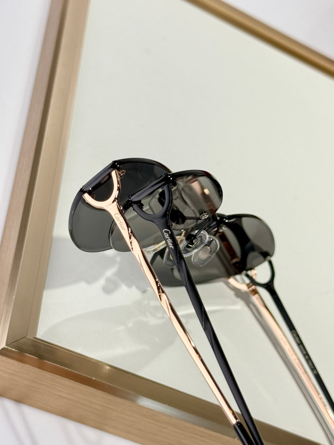 C De Triangle Frame Sunglasses Ct0334S In Metal